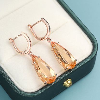 Creative Big Water Drop Pear-shaped Earrings For Women
