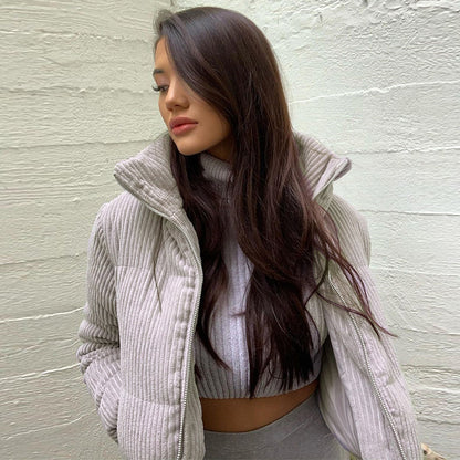Sultry Gray Polyester Jacket Sexy Silhouette for the Confident Woman