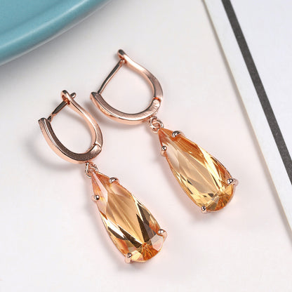 Creative Big Water Drop Pear-shaped Earrings For Women