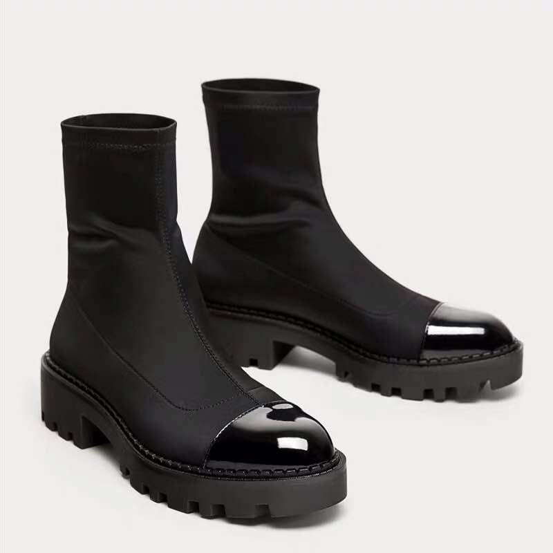 Women’s Chelsea Boots - Mid-Heel, Waterproof, Non-Slip, and Stylish Black Boots