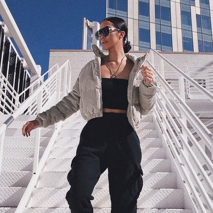 Sultry Gray Polyester Jacket Sexy Silhouette for the Confident Woman