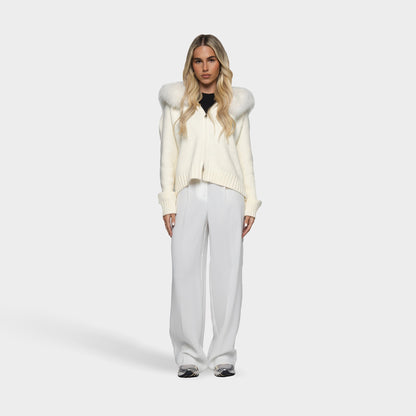 Premium Deer Plush Zip Cardigan