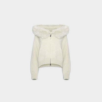 Premium Deer Plush Zip Cardigan
