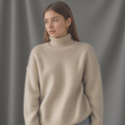 Oversized Turtleneck Cashmere Sweater