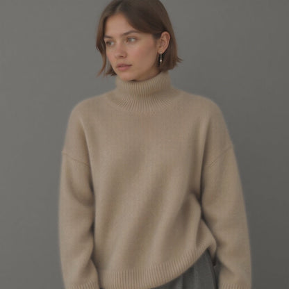 Oversized Turtleneck Cashmere Sweater